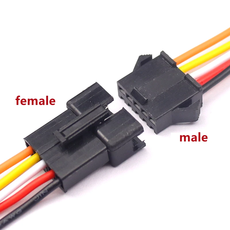 10Pairs/Pcs Lot SM 2.54MM 2P-10PIN Male Female Plug Jack JST Wire 26AWG Battery Charge Cable Adapter LED Strips Lamp Driver