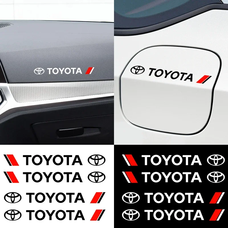 4Pcs/set Car Door Handle Stickers Body Vinyl Stickers Decals Accessories For Toyota Camry RAV4 C-HR Corolla Yaris Prado CROWM