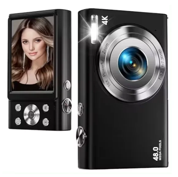 

NEW 2.88 Inch 48MP Portable Vlogging Camera for youtube Video Camera CCD Mini 4K Night Vision Scope Digital Camera