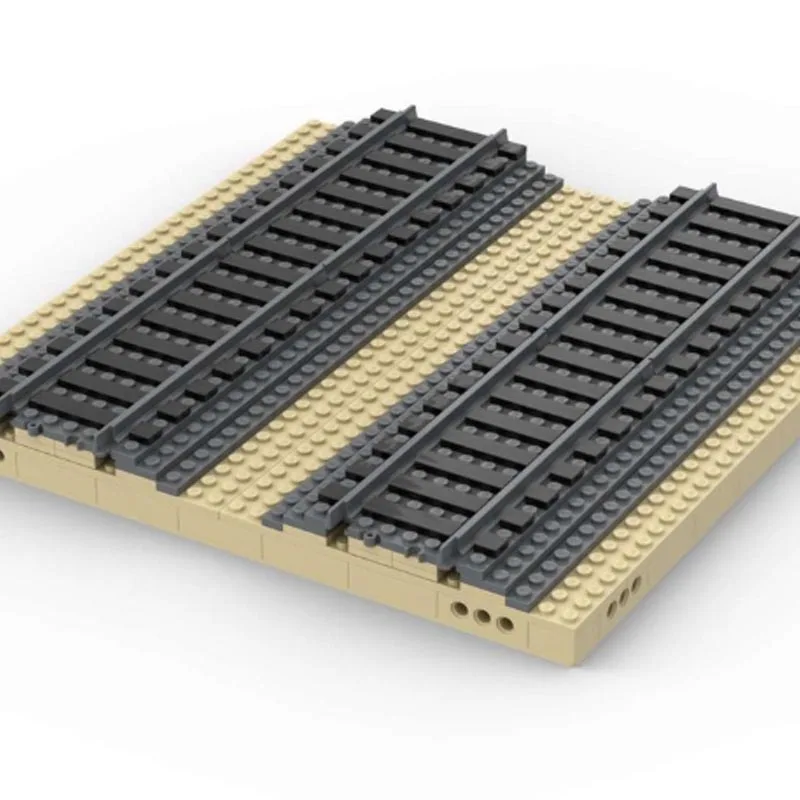 2026 New Flexible Forked Uphill Straight Curved Railway MOC City Train Tracks  Creative DIY Crossing Switch