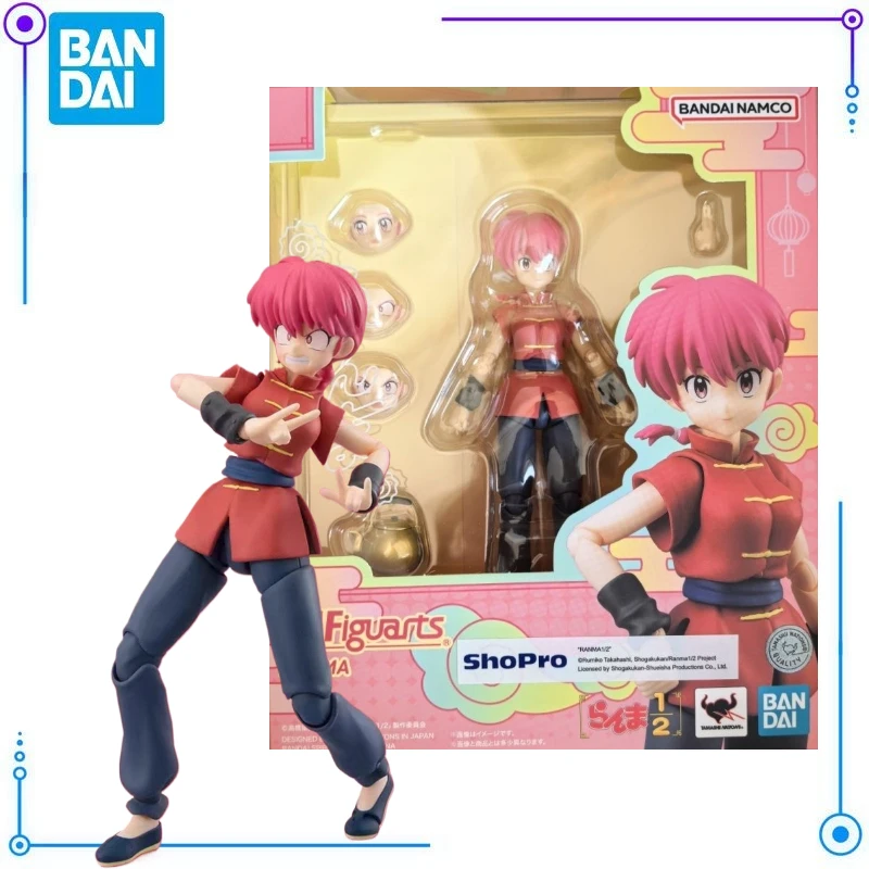 

In stock Bandai S.H.Figuarts Saotome Ranma & Shampoo Ranma 1/2 Action Figure Desktop Decoration Model Figure Anime Character