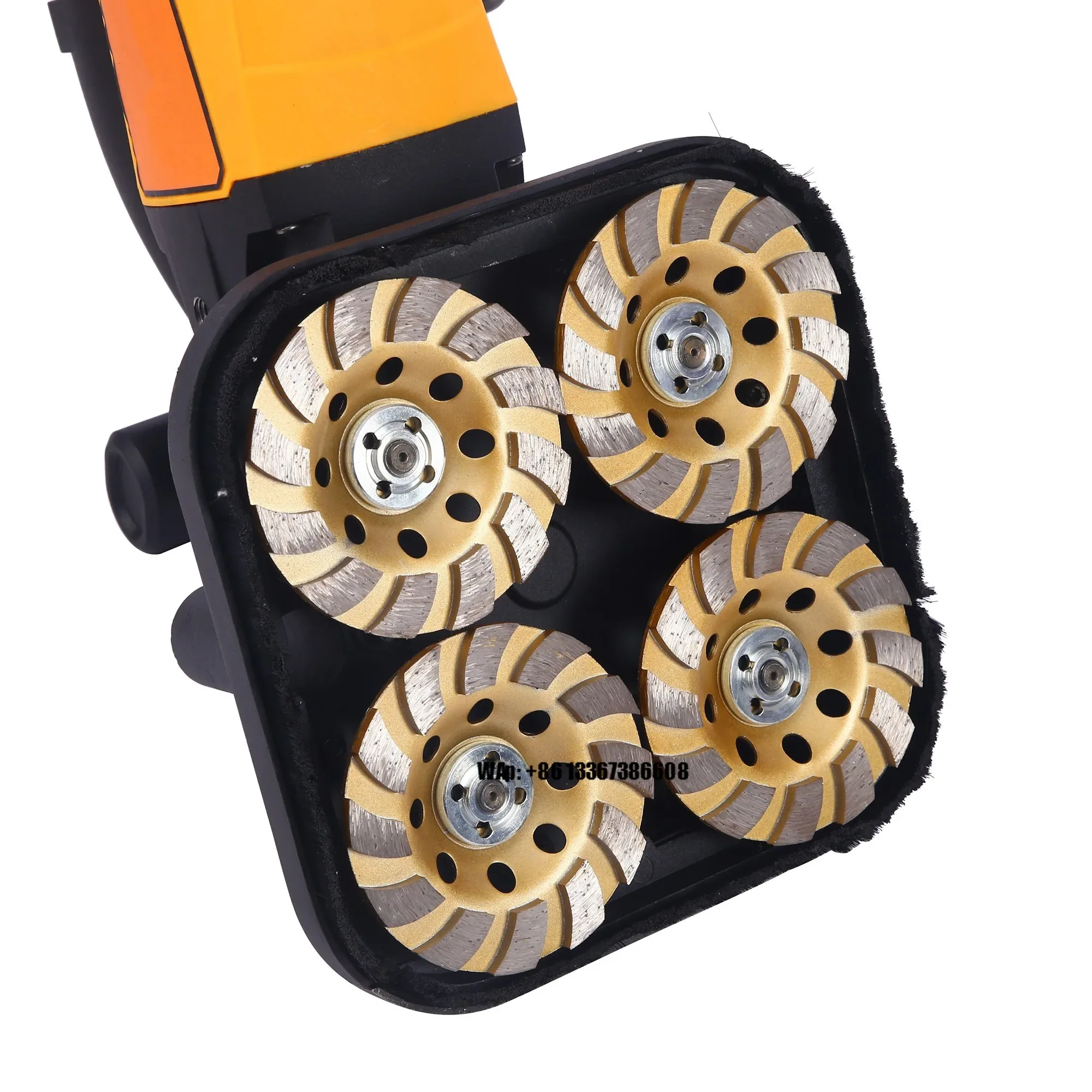 3800W High-power Portable Four-head Grinder Wood Floor Sanding and Polishing Machine