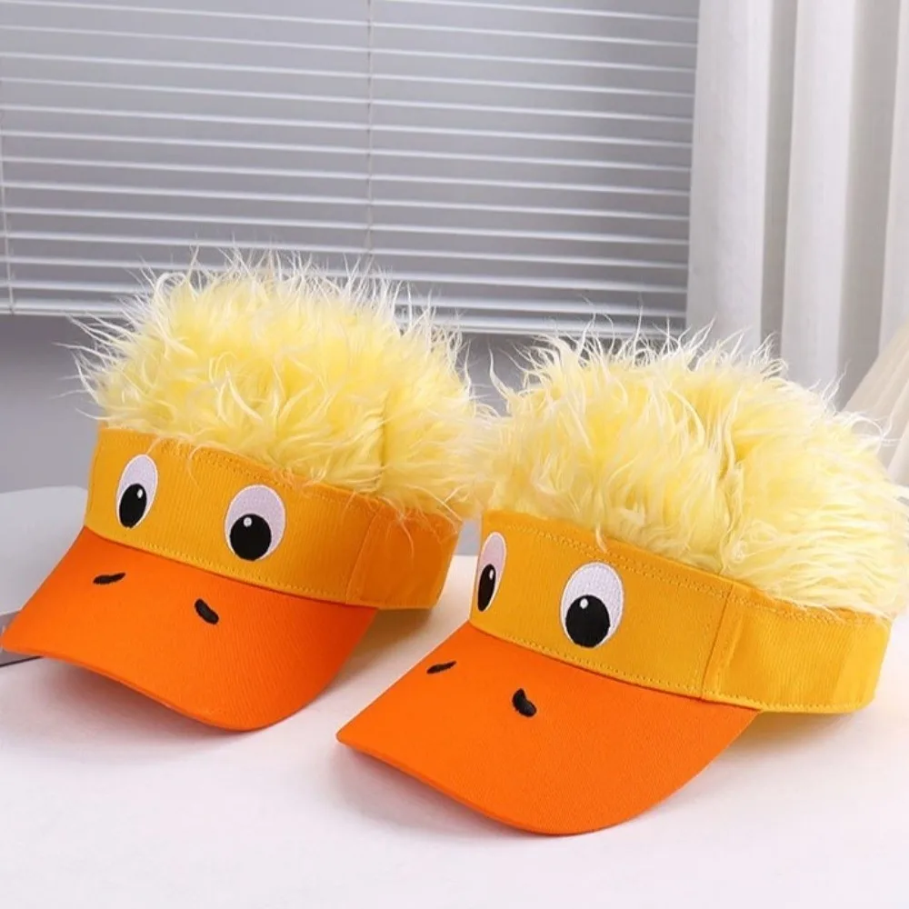 Lightweight Duckling Decorated Wig Cap Soft Top Fashionable Embroidered Baseball Cap Breathable Versatile Duck Tongue Cap