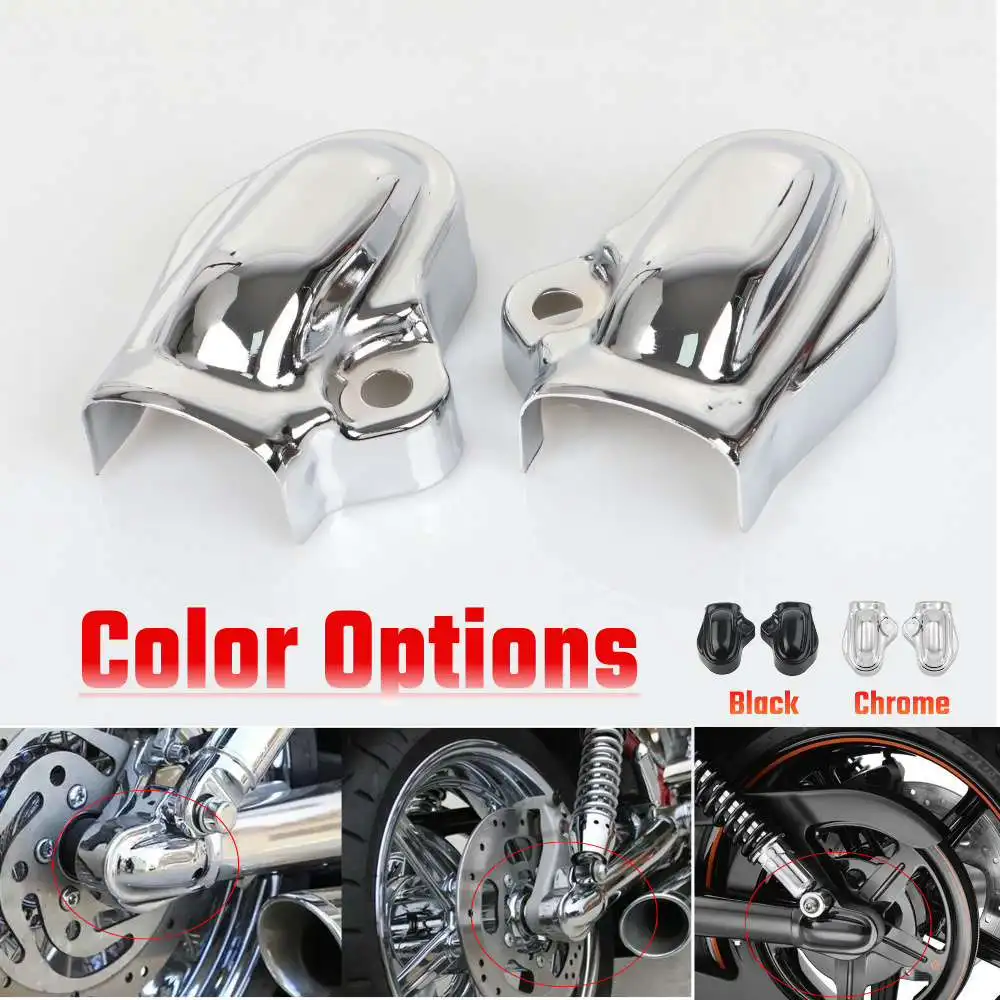 Chrome Black Metal Rear Wheel Axle Cover Bar Shield Swingarm End Trim Cover For Harley V-Rod 02-17 VRSCF VRSC VRSCA VRSCDX