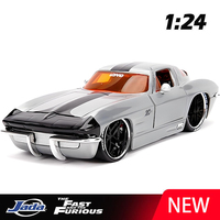 JADA 1:24 Corvette Sting Ray 1963 Alloy Car Diecasts & Toy Vehicles Car Model Miniature Scale Model Car For Children