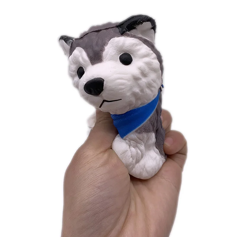 Stress Relief Kneading Toy Simulated Animal PU Husky Puppy Jumbo Squishy Slow Rising Stress Ball Fidget Toy Reduce Pressure Gift