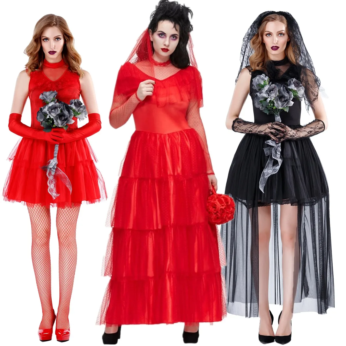 

Несколько Хэллоуин Карнавал Вечеринка Ужас Зомби Призрак Невесты Косплей Костюм День мертвых Темный Злой Вампир Ведьма Фантазия Gow