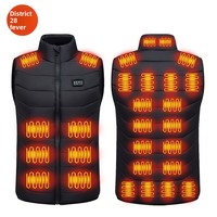 Smart Electric Heating Vest for Men - 28/21 Areas, Adjustable Temp USB Charging, 2024 New Winter Fleece Lined for Outdoor Work/C