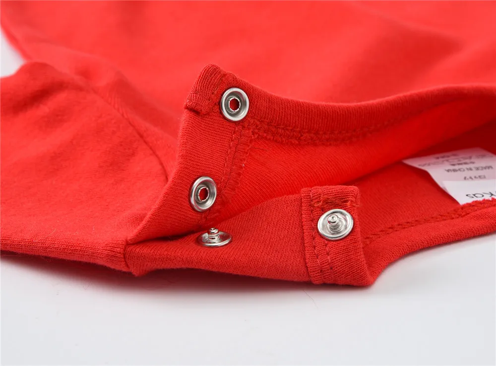 Unisex Baby Clothes Solid Red Design Newborn Cotton Rompers Full Sleeve 0-18M Infant Jumpsuit Costume Clothing