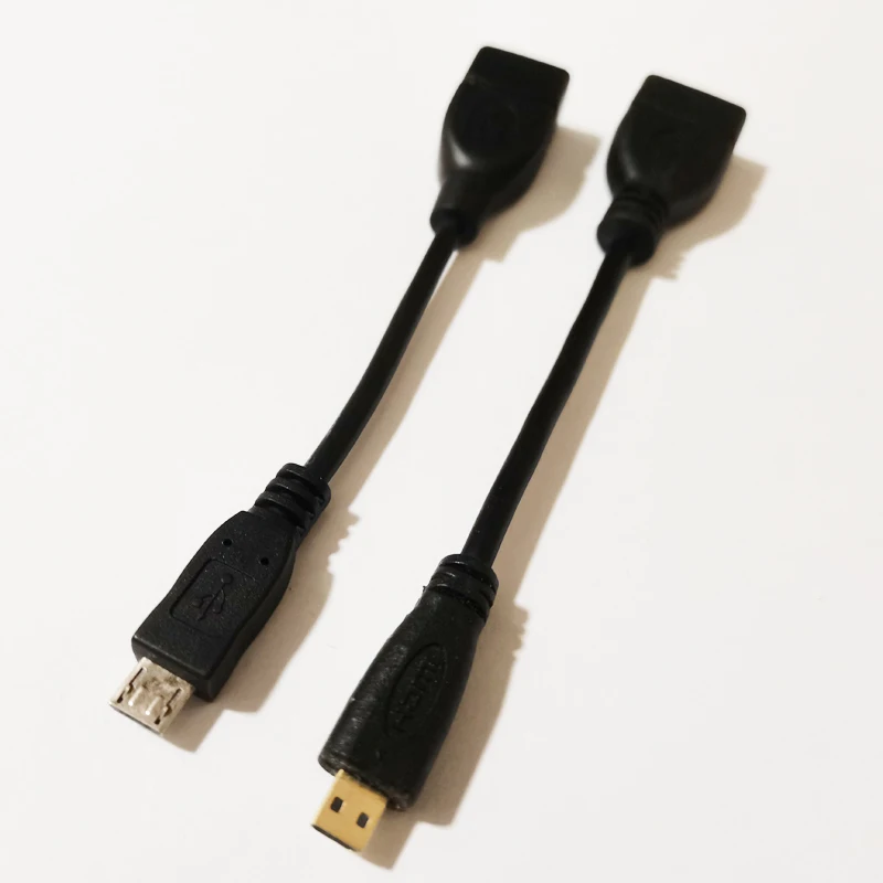 NCHTEK Micro HDMI-Compatible Adapter cable + Micro USB OTG host cable / 1Pairs