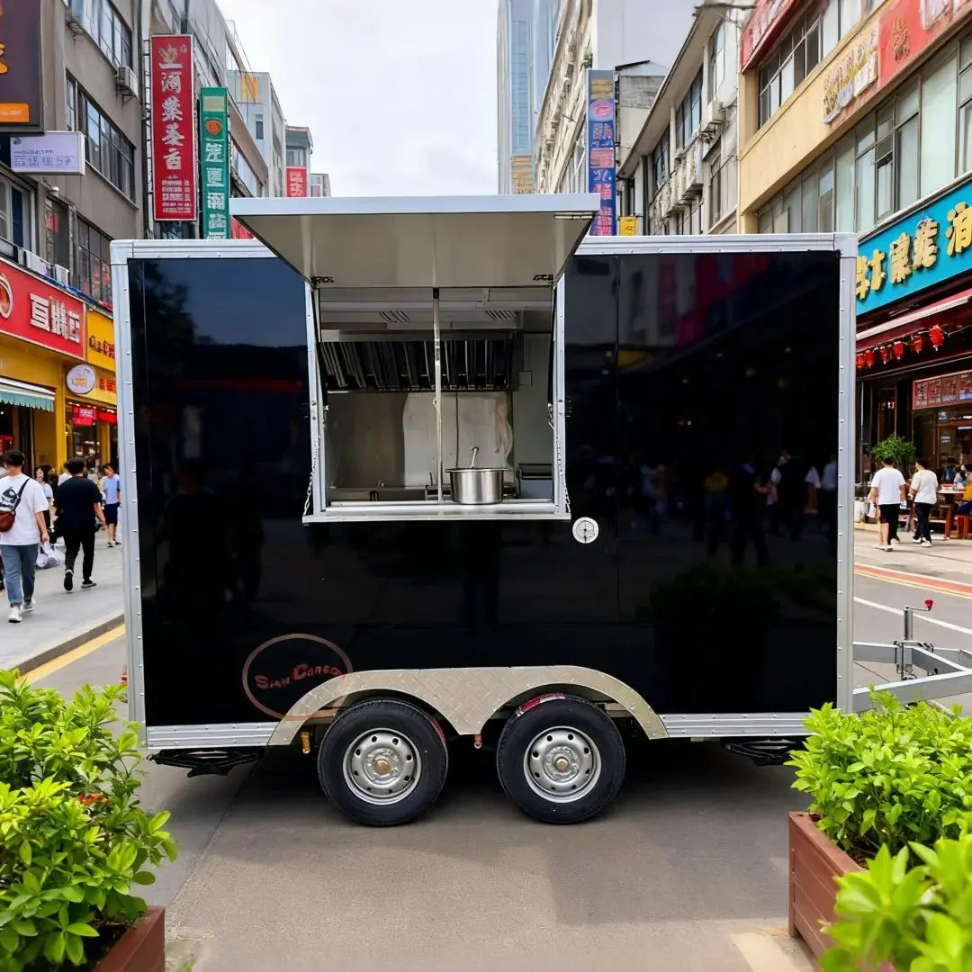 Collapsible Outdoor Food Trailer for Camping Picnic Portable Storage And Hauling Cart
