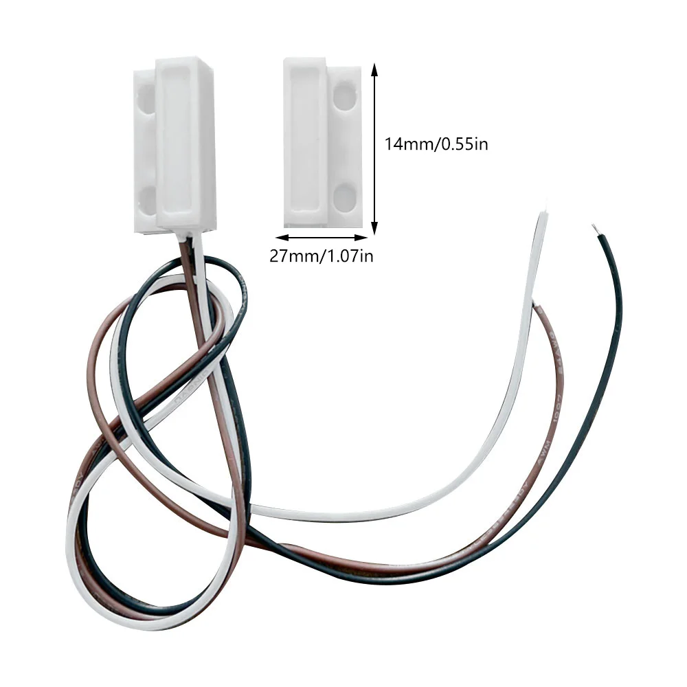 Sensor de ventana y puerta con cable MC-38B, interruptor N/C N/O, alarma magnética de tres cables, 100V CC, normalmente cerrado/abierto para caja fuerte en el hogar