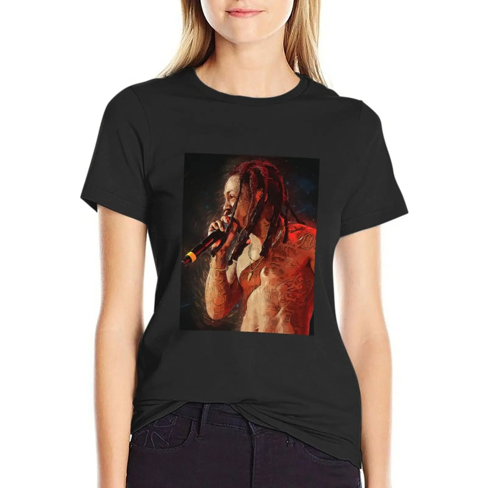 Dreadlocks Lil T-Shirt oversized female cute tops cat shirts for Women