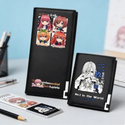 The Quintessential Quintuplets Cosplay Unisex Long Purse Nakano Miku Pu Leather Short Wallet Cartoon ID Card Holder Change bags