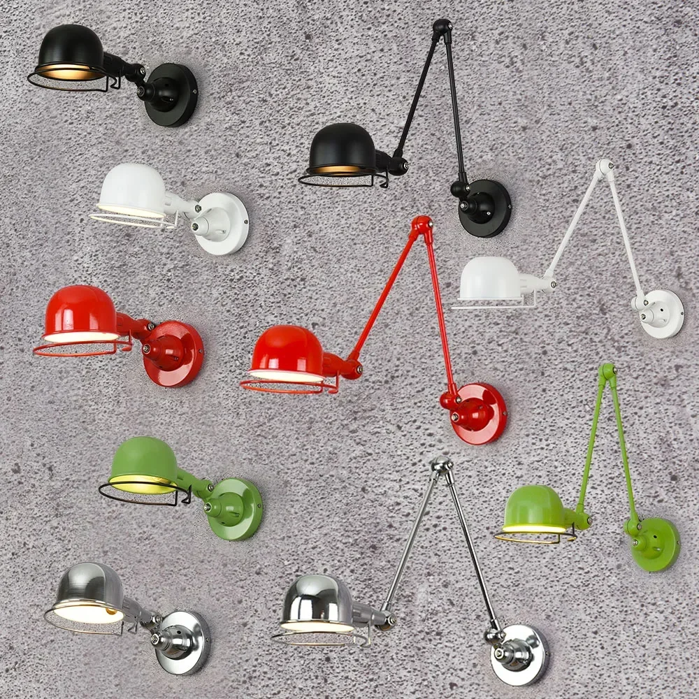 

Classic Nordic loft industrial style adjustable Wall Lamp Vintage sconce wall lights E14 LED luminaire for living room bedroom