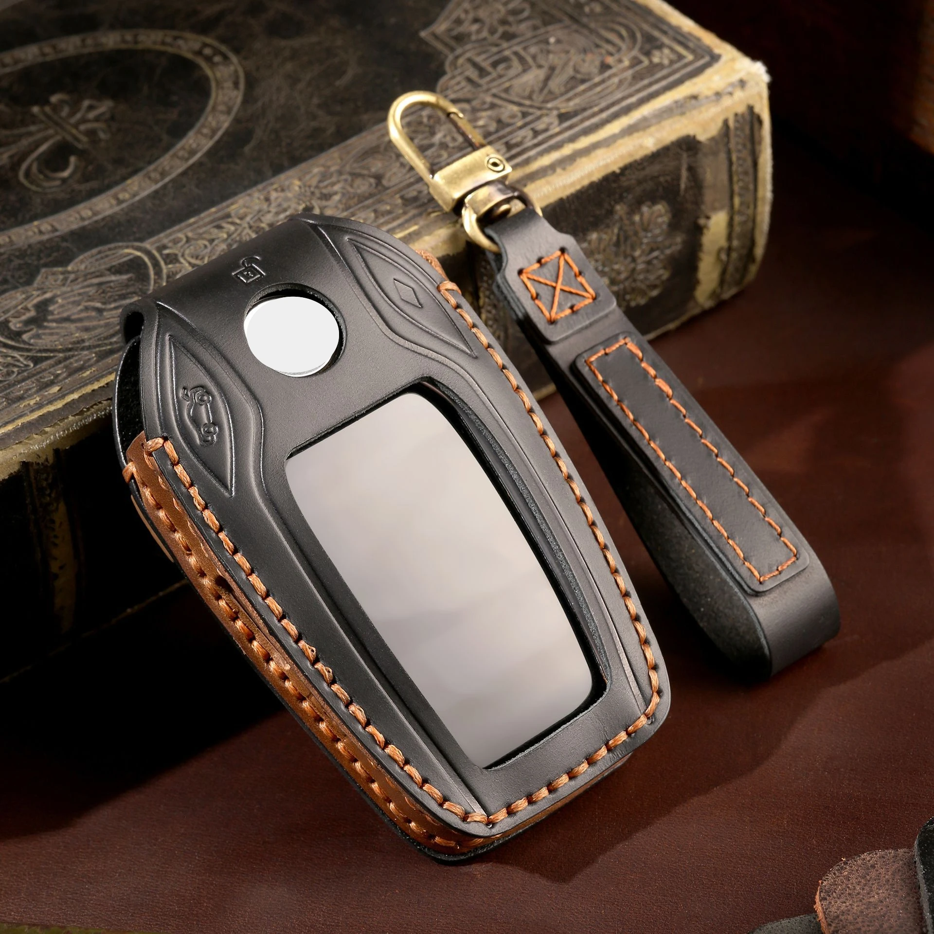 Leather Car LED Lcd Key Case Fob Cover for BMW 5 7 Series G12 G11 G30 G32 G31 I8 I12 I15 G01 X3 G02 X4 G05 X5 G07 X7 Accessories