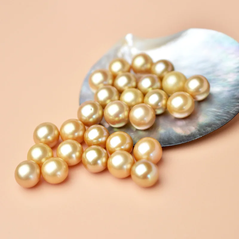 

DIY beads Accessories natural sea Golden Southeast Pearl For Necklace earrings ring Fine Jewelry Bracelet Party Wedding Gift