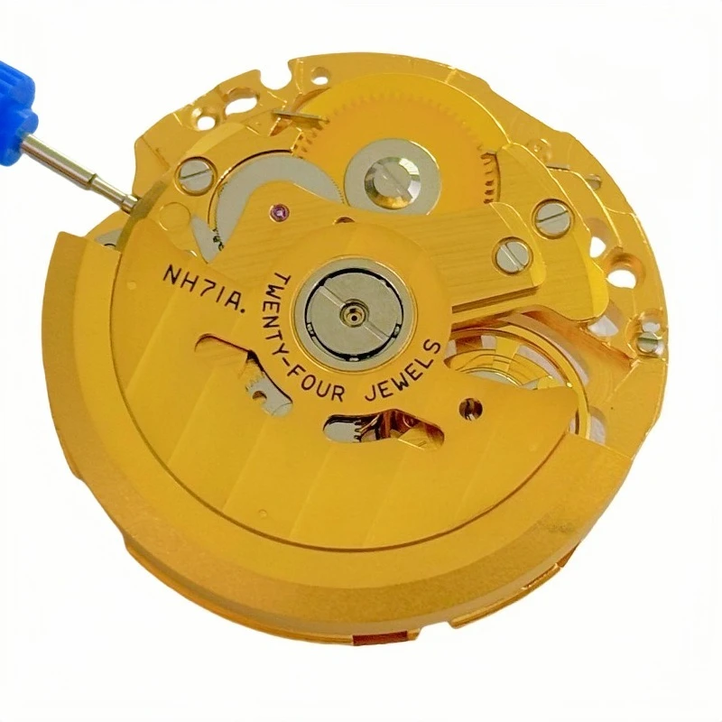 NH71A ムーブメント用時計ムーブメント付属品 NH71A 用 3 ピン未記録仕様ゴールドムーブメント