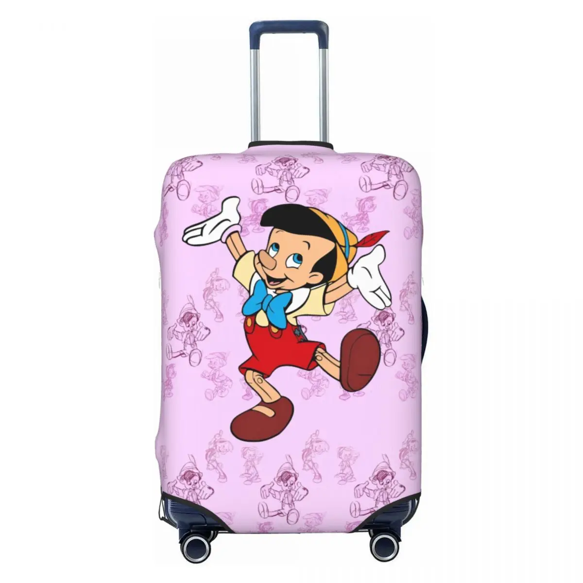 

Custom Cartoon P-Pinocchio Luggage Cover Protector Fashion Travel Suitcase Protective Cover for 18-32 Inch