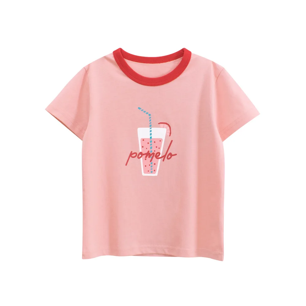

Children's Clothing Short-sleeved T-shirt Girls' Summer New Models Baby Clothes Cartoon Printing
