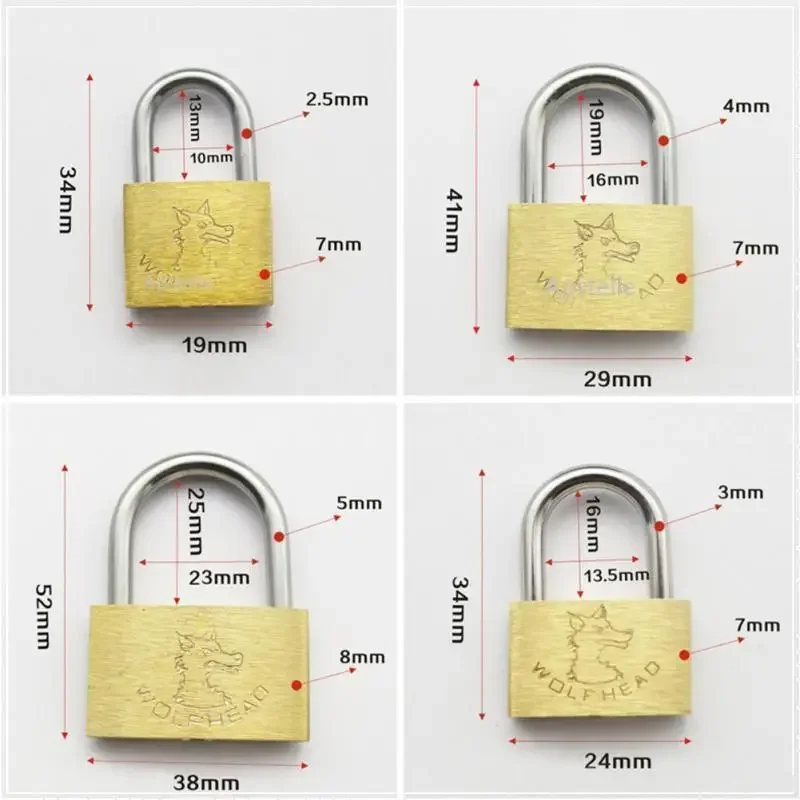 Good Quality Mini Archaize Padlocks Key Lock With Key Supplied For Jewelry Box Storage Box Diary Book Suitcase Gold Silver Color