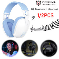 Onikuma B2 Gaming Headset for PS5, PS4, PC V5.3 Esport Headphones with Mic ANC Noise Reduction 2.4GHz USB Bluetooth Headsets