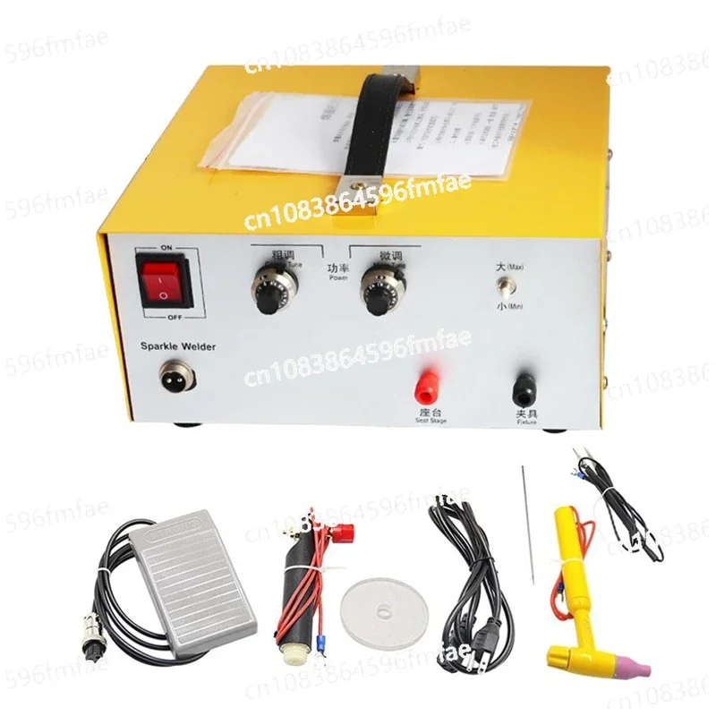 High Power 80A DX-808 Spot Welding Machine Handheld Small Laser Welder Jewelry Gold Silver Coil Bracelet Interface Soldering