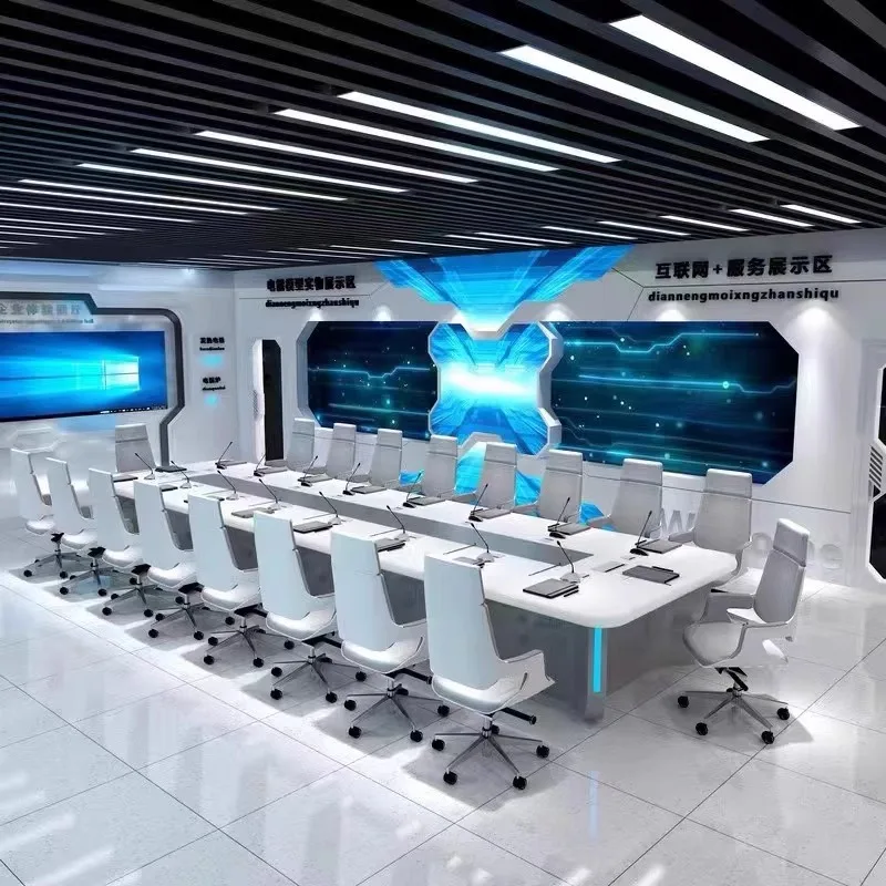 Painted conference table Technical sense Long table Simple modern large