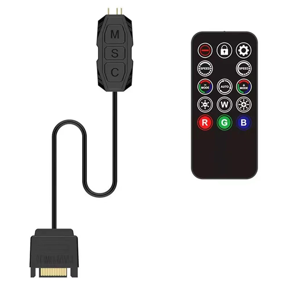 Addressable LED Light Strip for PC Case, 5V 3-Pin WS2812B, Compatible with ASUS AURA SYNC, MSI Mystic Light, and GIGABYTE RGB Fu