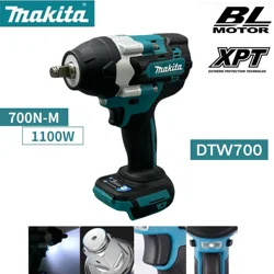 Беспроводной электрический гайковерт Makita DTW700 с крутящим моментом 1800 Н-м, литий-ионный аккумулятор 1/2 для Makita 18 в 2024