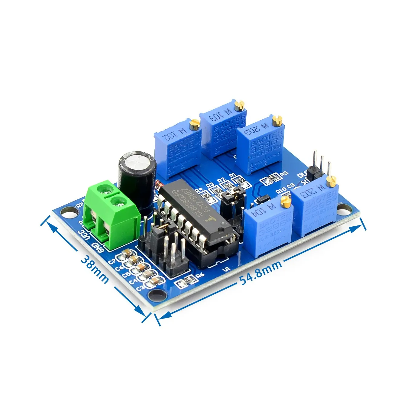 ICL8038 Signal Generator Medium/Low Signal Frequency 10Hz-450KHz Triangular/Rectangular/Sine Wave Generator Module 12V to 15V