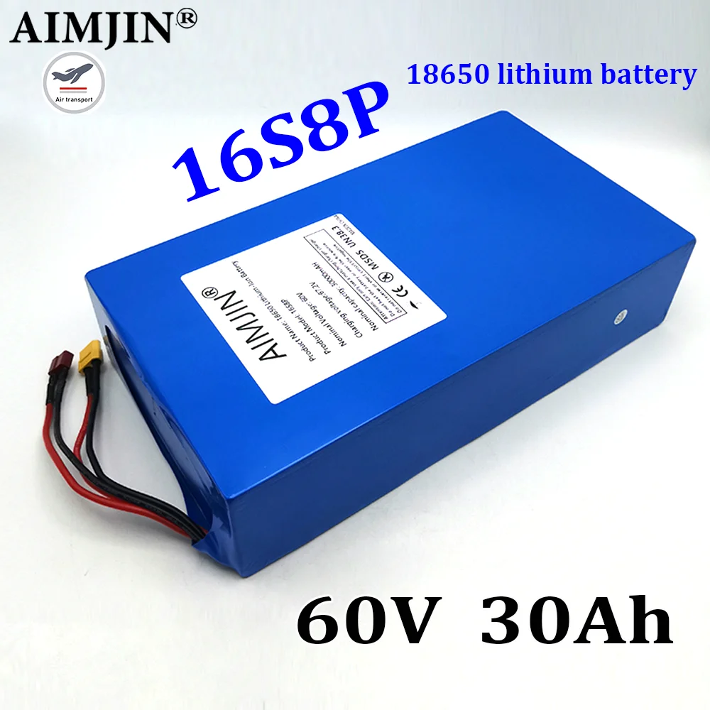 60V 30Ah 18650 lithium battery battery pack Brand new  16S8P 1000-3000W high-power suitable for various transportation vehicles