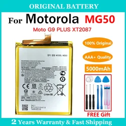 100% Original 5000mAh MG50 Battery For Motorola Moto G9 PLUS G9+ XT2087-1 Replacement Batteries Rechargeable Battery  +Free Tool