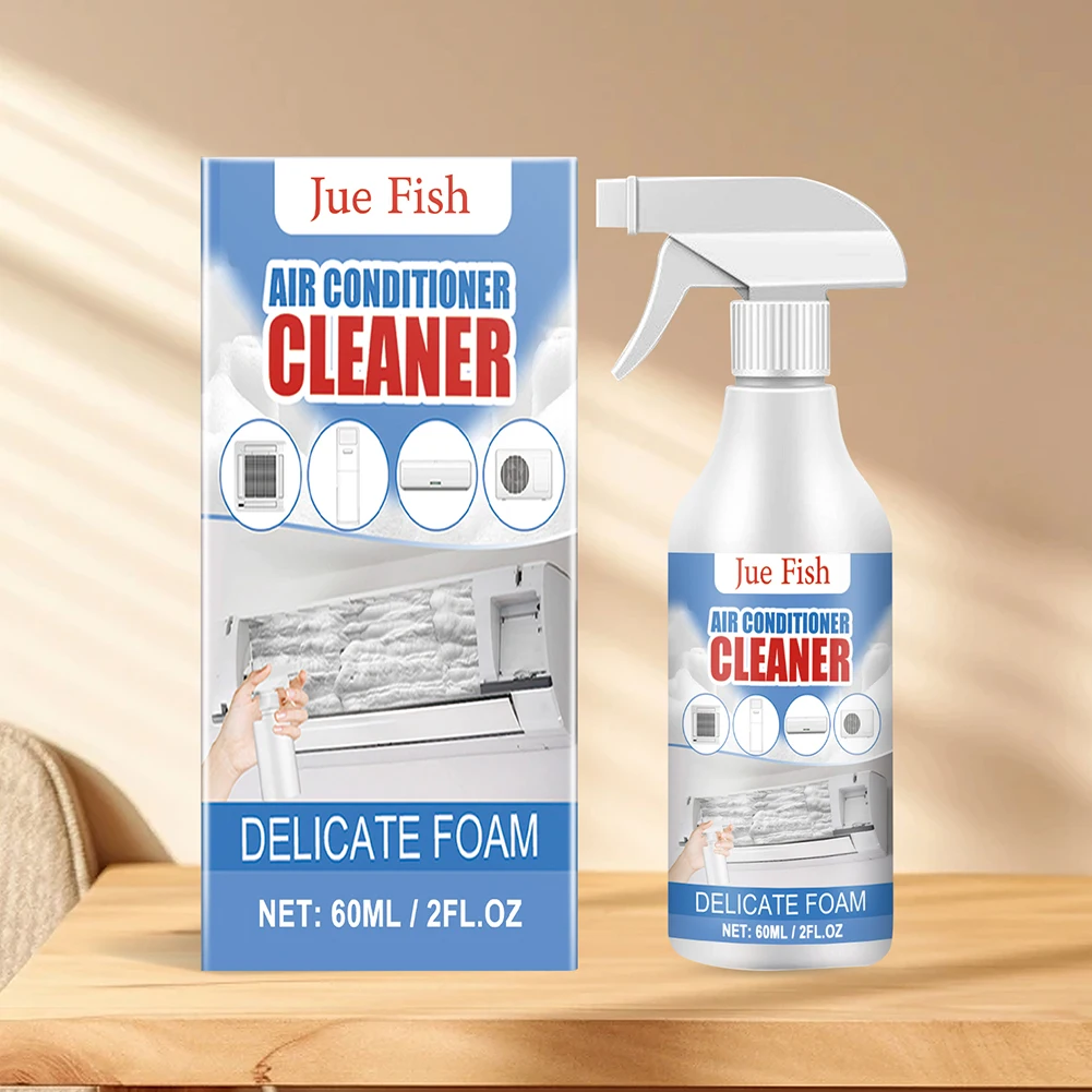 60ml Air Bubble Cleaner Spray No Rinse Evaporator Foam Coil Cleaner Cleaner Stain Remover Multipurpose