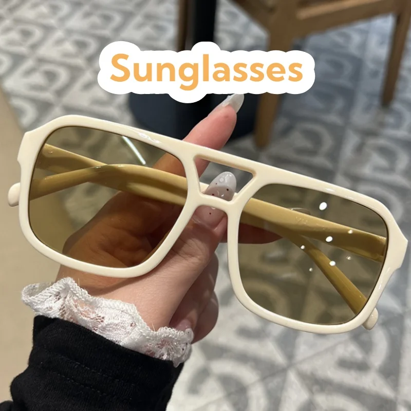 

Large Framed Versatile Sunglasses UV Sun Protection Square Full Frame Shades Glasses Stage Performances Party Gatherings