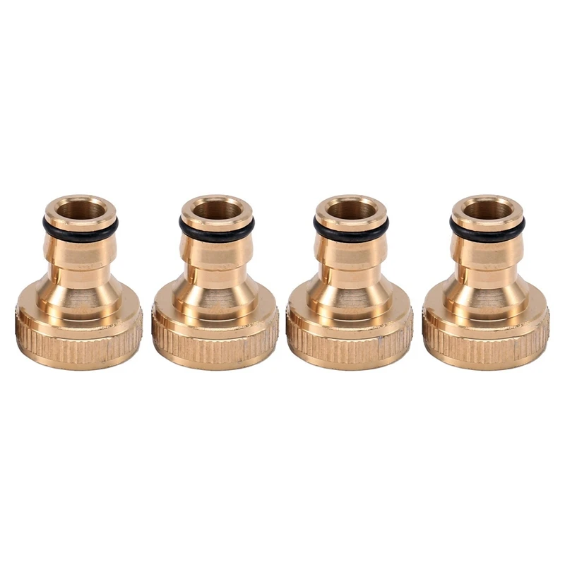 

New 4Pcs Garden Water Hose Pipe Fitting Tap Male Faucet Connectors, Garden Hose Quick Connect Fittings 3/4 Inch