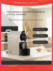 Light Shell Automatic Capsule Coffee Machine Small Household Italian Style Concentrated Office Portable Mini Coffee  Machine