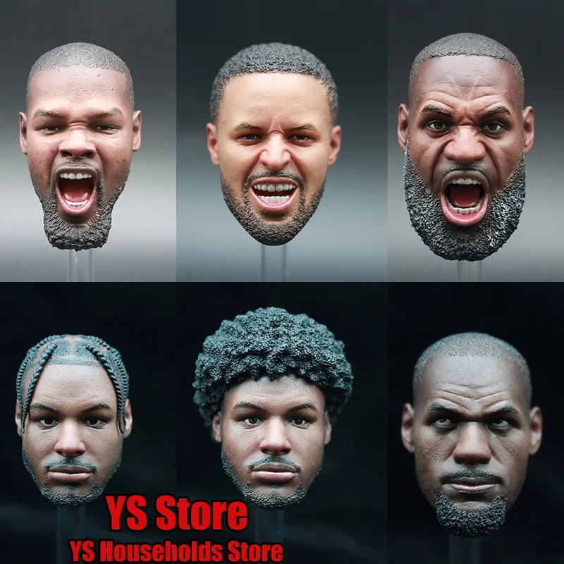 

Reset Studio Original 1/6 Basketball Player Delicate Painted Head Sculpt Model Toys Accessory For 12" Male Action Figure Body
