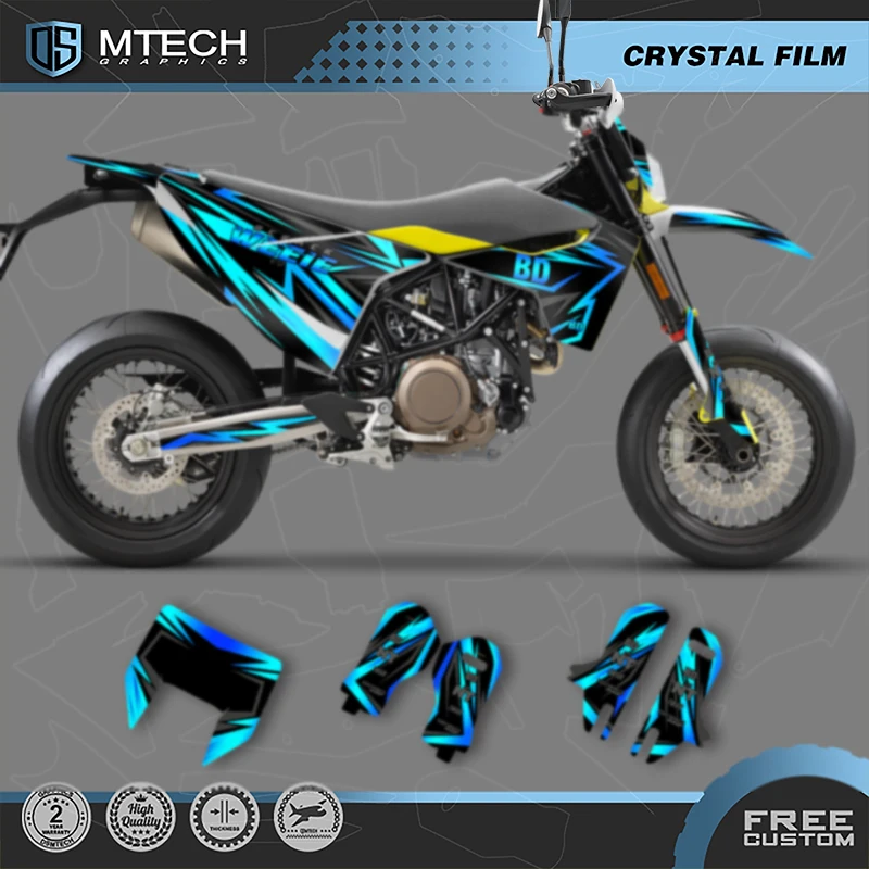 

DSMTECH Custom Team Graphics Decals Stickers Kits for Husqvarna 15-20 701 SUPERMOTO ENDURO 2015-2017 2018 2019 2020 021