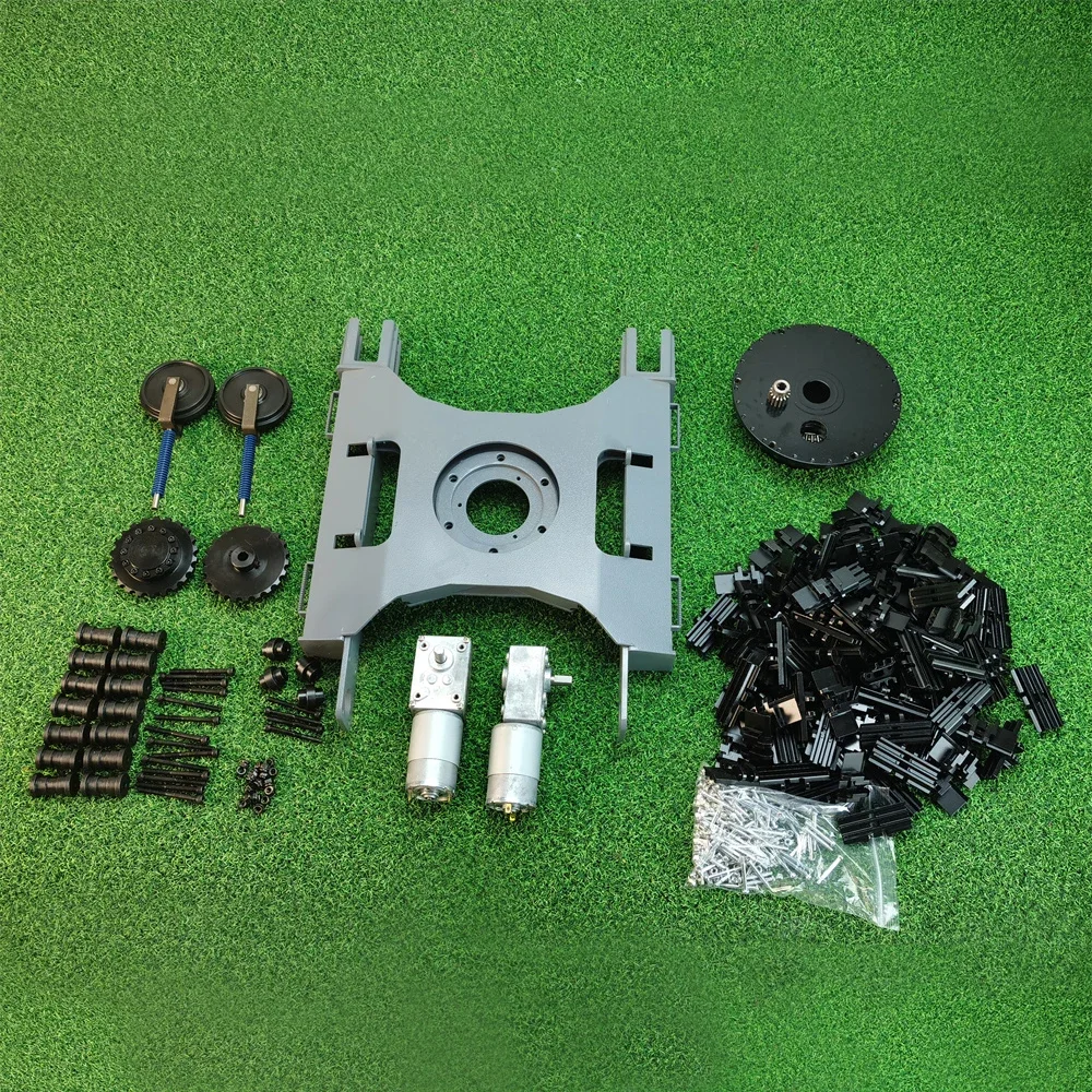 1/12 RC Hydraulic Excavator Chassis, 50mm Metal Crawler, Brushed High-Torque Drive Motor, Turntable, Tracked Drive Wheels Parts