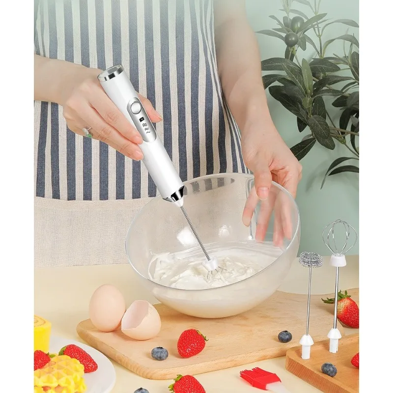 New electric milk frother household kitchen long-lasting battery life handheld wireless electric egg beater stirring stick