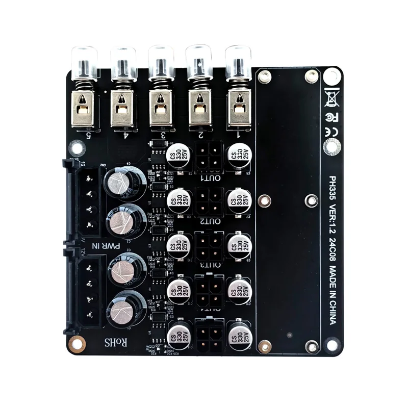 Power Control Switch Switcher 2x SATA + 2x 4Pin to ATX Quad for HDD CD-ROM 4Pin 5/12V Power Supply Breakout Board Module Adapter