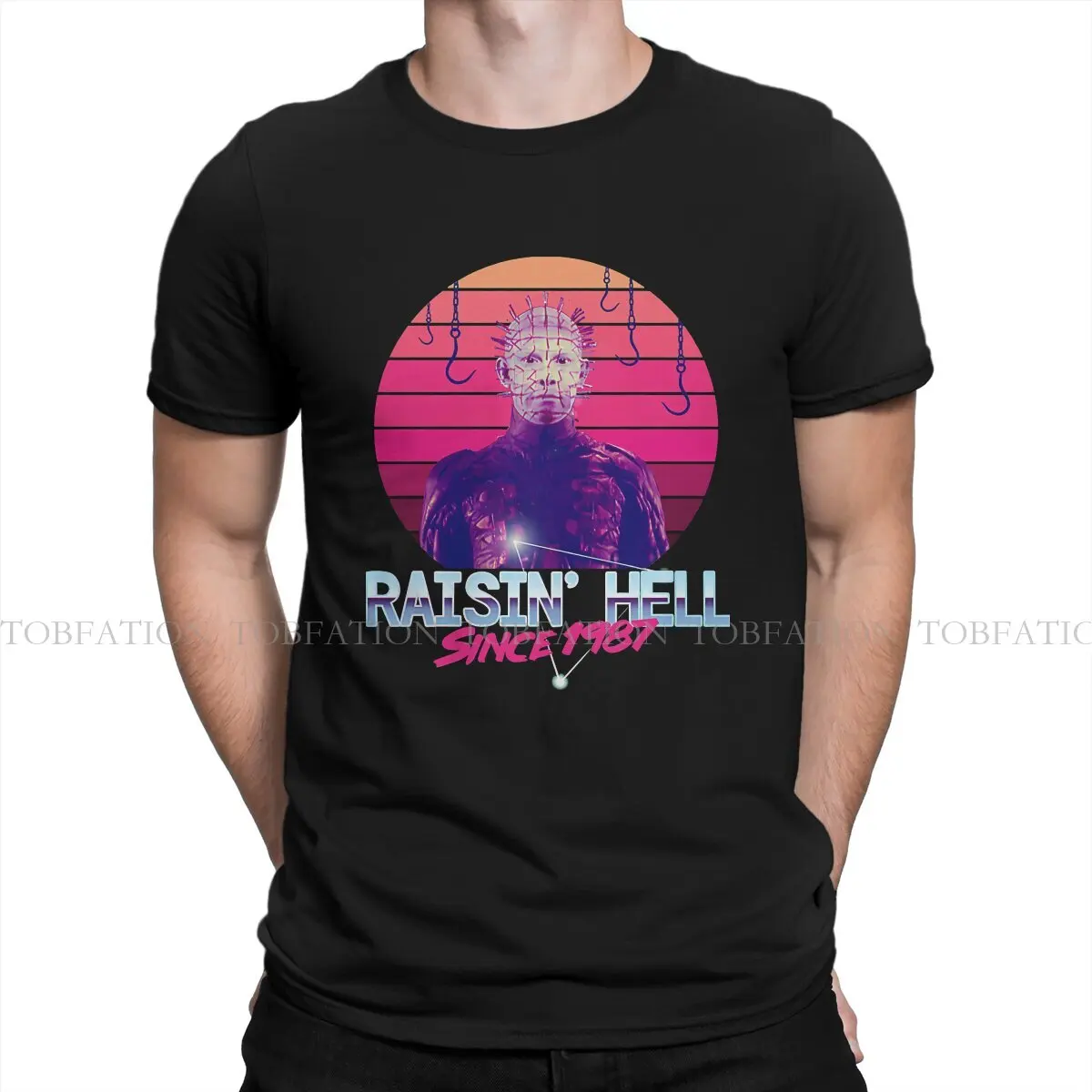 Hellraiser Horror Movie Pure Cotton TShirt Raisin Hell Basic T Shirt Homme Men Clothes Trendy