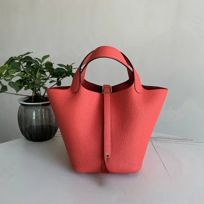 

Luxury Leather Handbags Large-capacity commuter handheld shoulder bag High-quality handmade YB