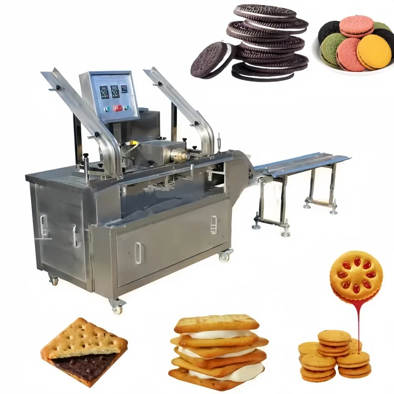 آلة ساندويتش البسكويت | آلة حشو مربى البسكويت | آلة حشو كريمة البسكويت الأوتوماتيكية