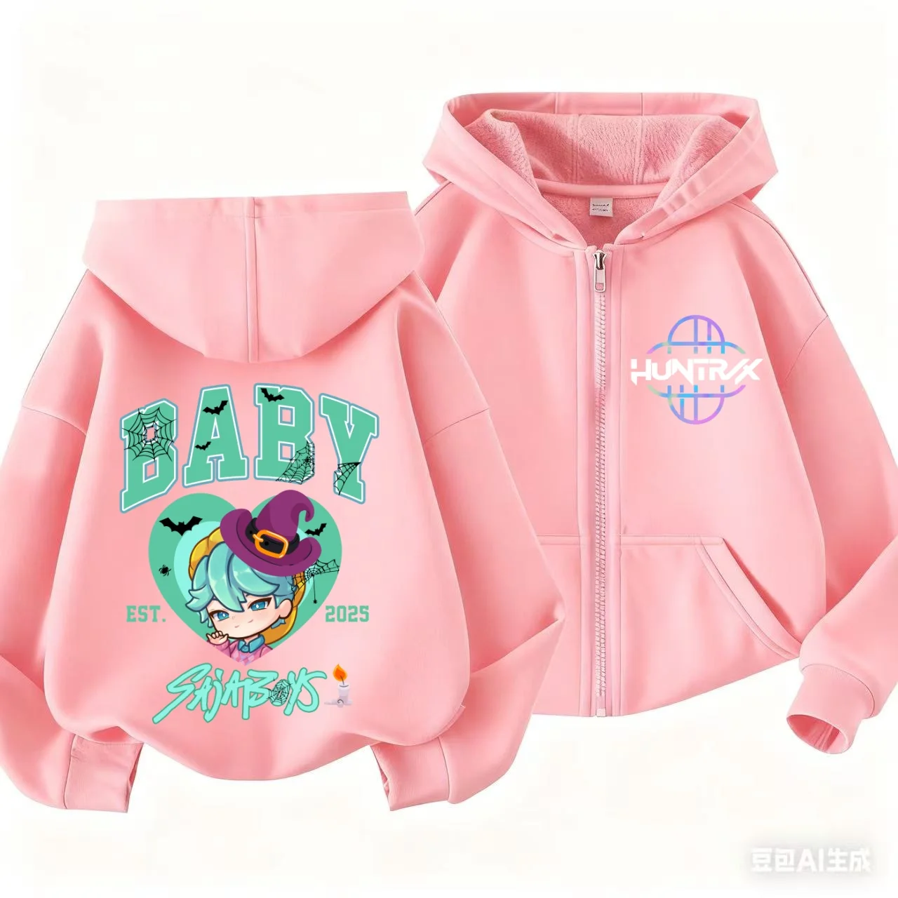 

Children's Zipper Sweatshirt Tiger Kpop Demon Hunters Hoodie Children's Clothing Halloween Girls' and Boys' Sweatshirts Zipper H