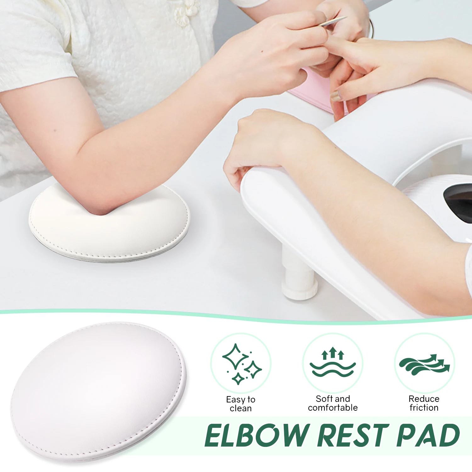 Ronde Microfiber Lederen Elleboogsteun Pad Professionele Antislip Nageltechnicus Handsteun Kussen voor nagelsalon Manicure Elleboog Pad