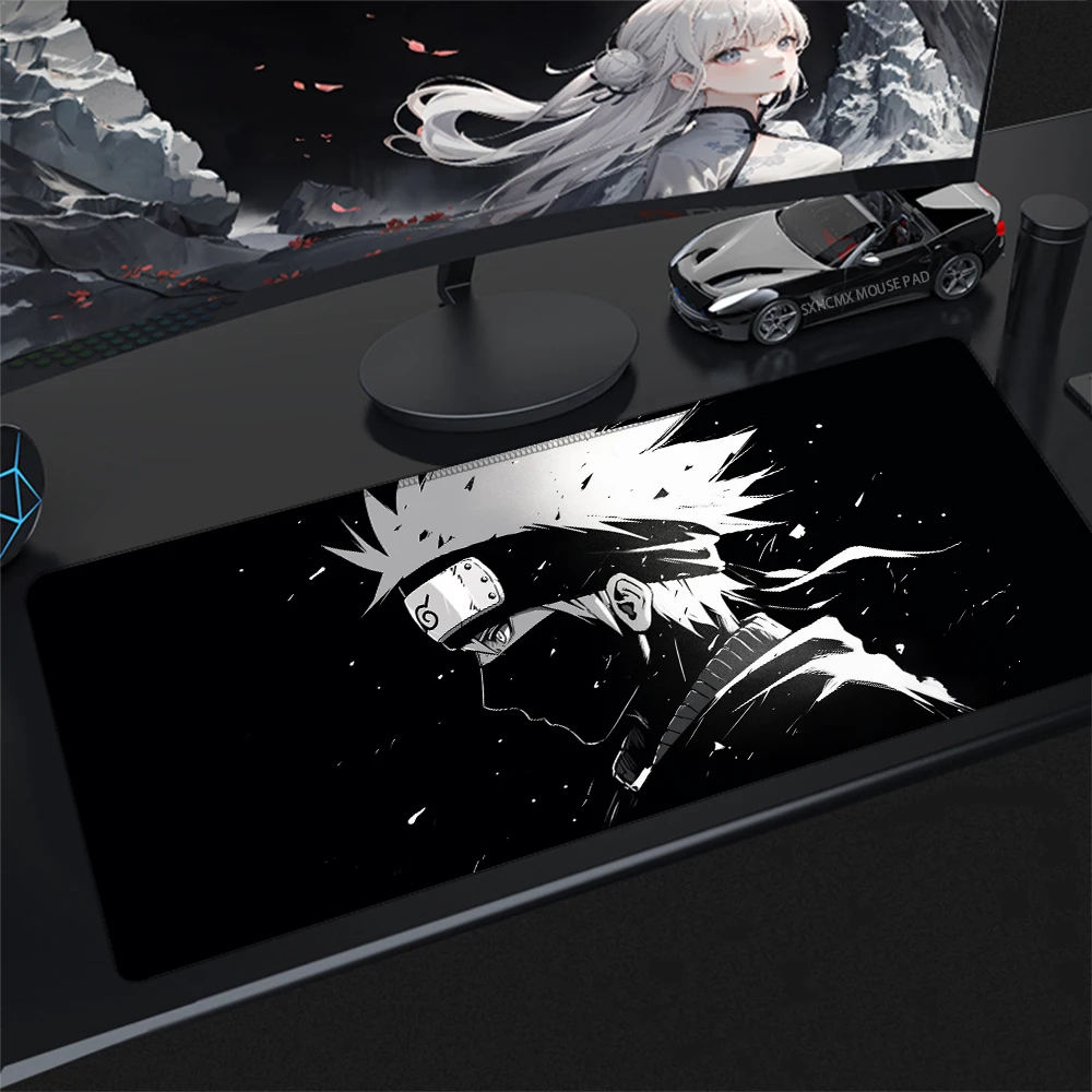 Kakashi Gaming N-Naruto H-Hatake Mauspad XXL Große Anime-Schreibtischunterlage Großformatige Wasserdichte Rutschfeste Gummibasis für Gamer PC Laptop