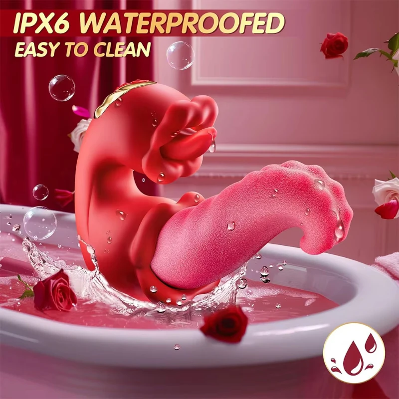 هزاز الجنس لعب الكبار للنساء 4 في 1 اللسان الجة الهزاز دسار مص البظر محفز للإناث الأزواج ألعاب الكبار #6