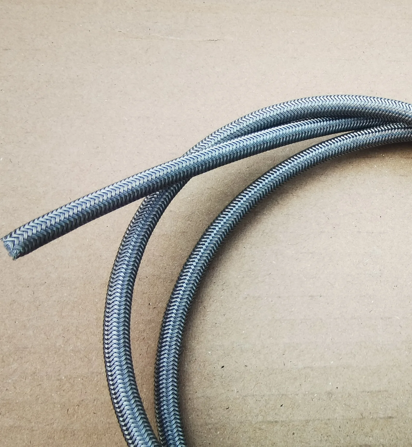 AN3 Stainless Braided Hydraulic PTFE Hose Line Tube x1 Meter For Brake Clutch Gauge Turbo and Vacuum System Use